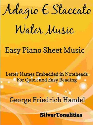 cover image of Adagio E Staccato Water Music Easy Piano Sheet Music